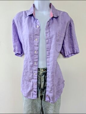 Tommy Bahama Mens Button-Up Short Sleeve Linen Shirt
